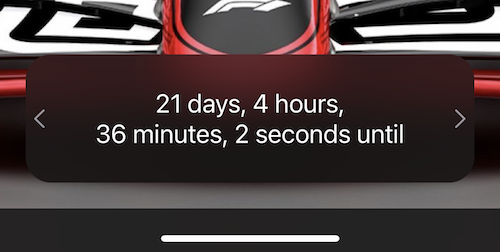 All-day countdown showing hours, minutes and seconds