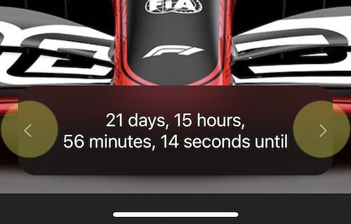 Controls for changing the countdown time format