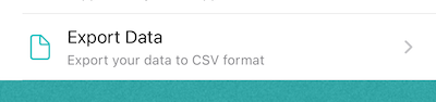 CSV export option in Days Since settings