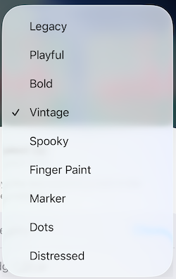 Widget Style option in the Days Since widget editor